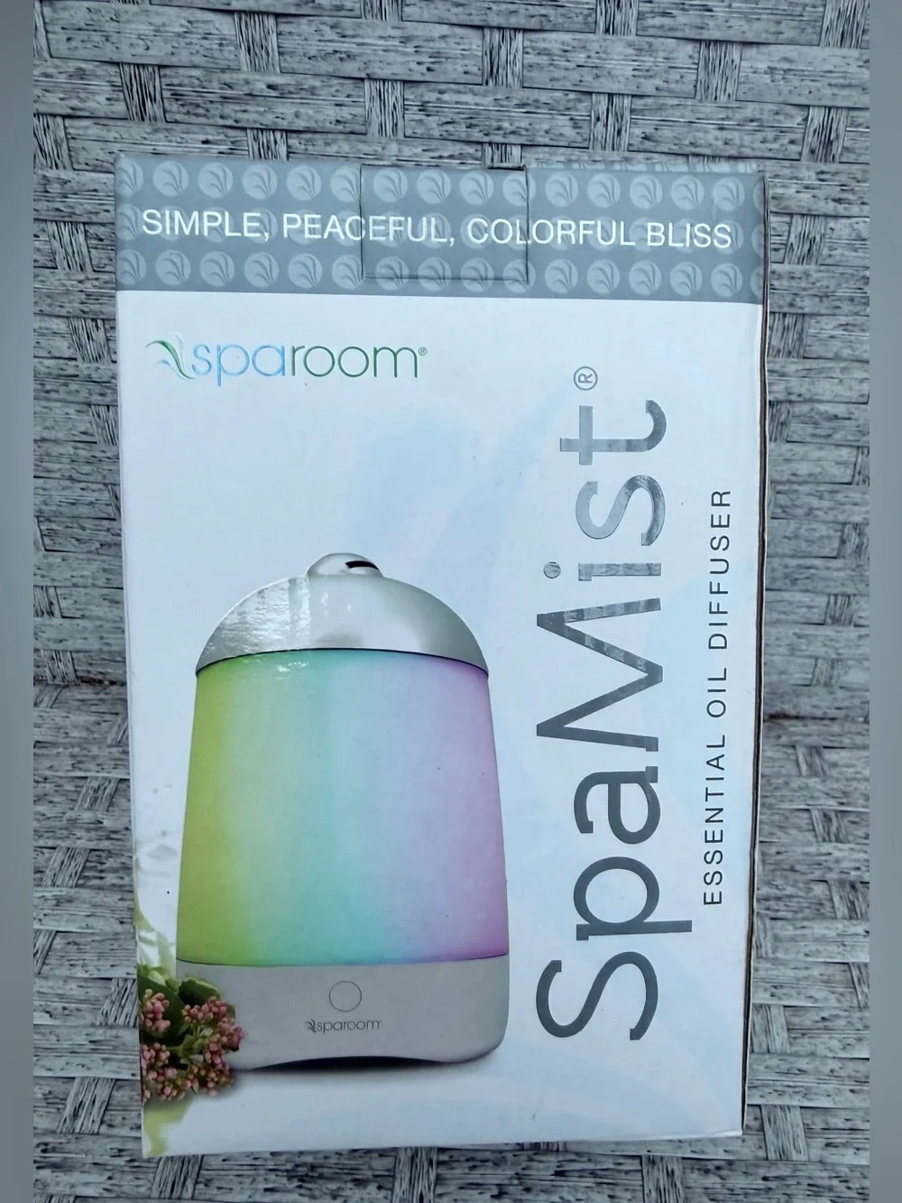 Sparoom SpaMist Ultrasonic Essential Oiks Diffuser White/Silver NIB